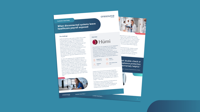 image shows a case study about healthcare operations payroll 