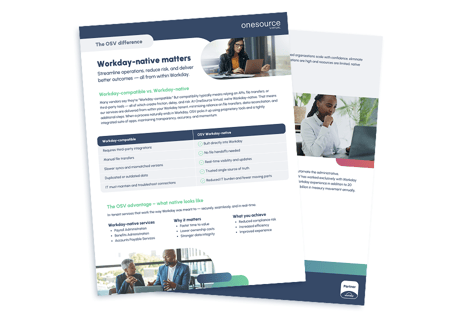 image of a data sheet discussing the difference between workday compatible and workday native